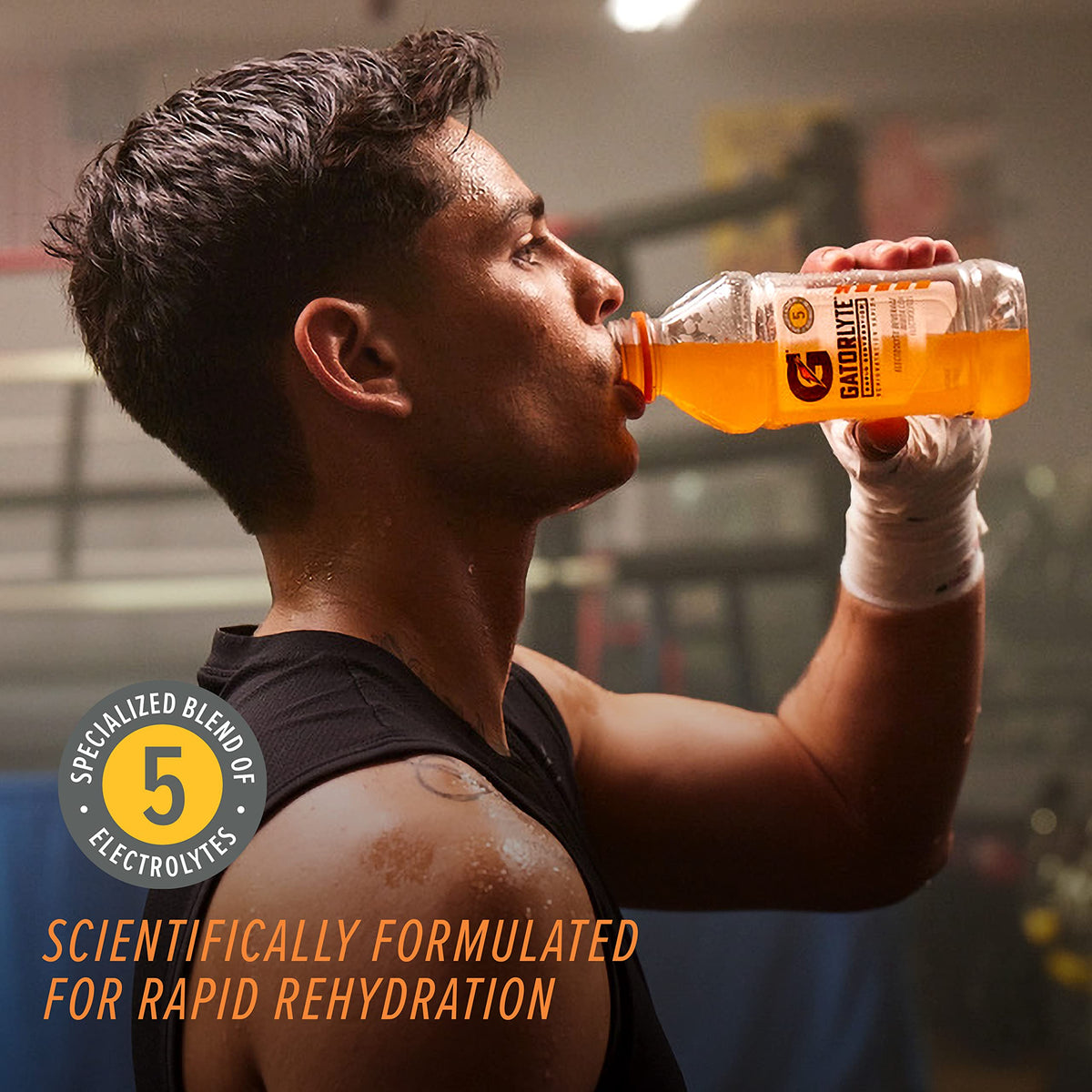 Gatorlyte Rapid Rehydration Electrolyte Drink, Strawberry Kiwi, Specialized Blend of 5 Electrolytes, Lower Sugar, No Artificial