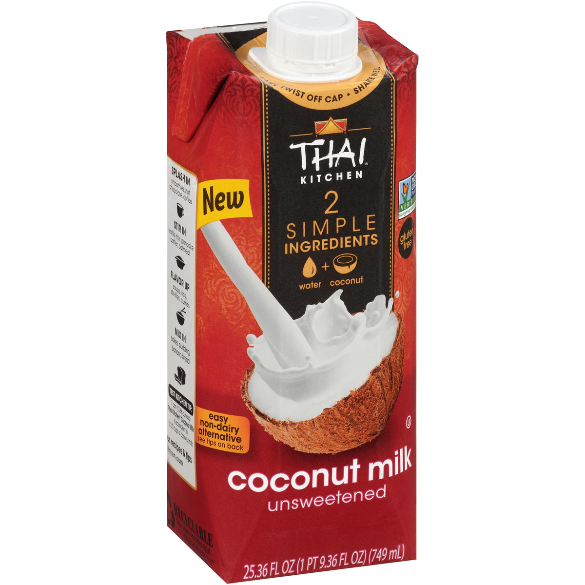 Thai Kitchen Unsweetened Coconut Milk, 25.36 fl oz (Pack of 6)