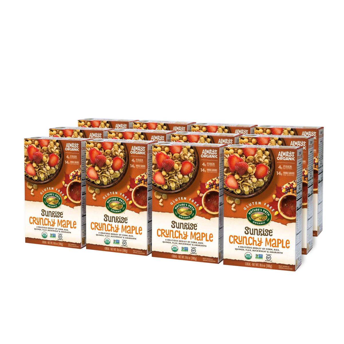 Nature s Path Organic Sunrise Crunchy Maple Cereal, 10.6 oz (Pack of 12), Gluten Free, Non-GMO
