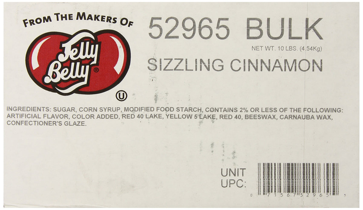 Jelly Belly Sizzling Cinnamon Jelly Beans, 10-Pound Box