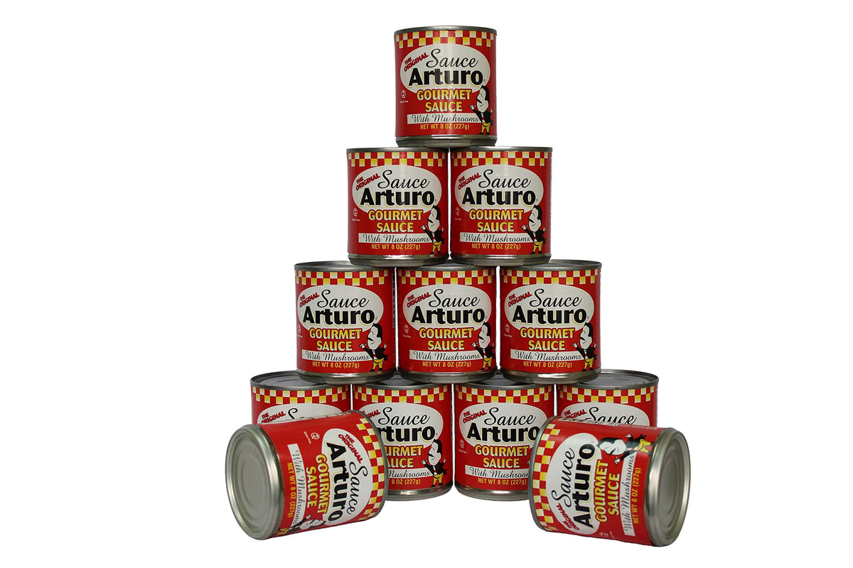 Arturo Gourmet Sauce With Mushrooms - (Pack Of 24) (8 Oz) - Tomato Sauce Enhancer - Spaghetti Sauce Enhancer - Marinara Sauce Fr