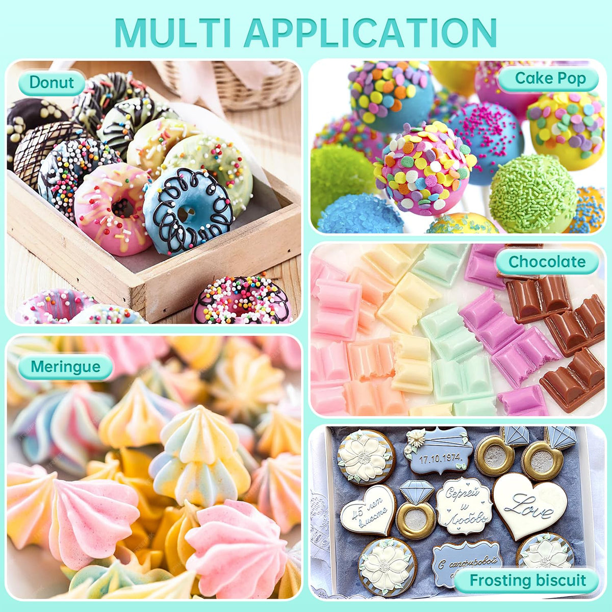 Oil Based Food Coloring Set For Chocolate - 16 Colors Vibrant Edible Baking Food Dye For Chocolate, Candy Melts, Fondant, Butter