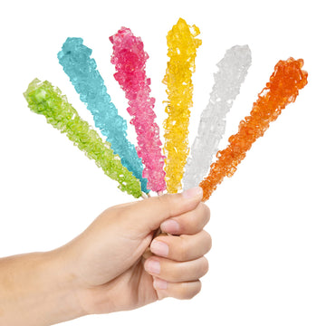 Spring Rock Candy Crystal Sticks - Spring Colors - 10 Indiv. Wrapped
