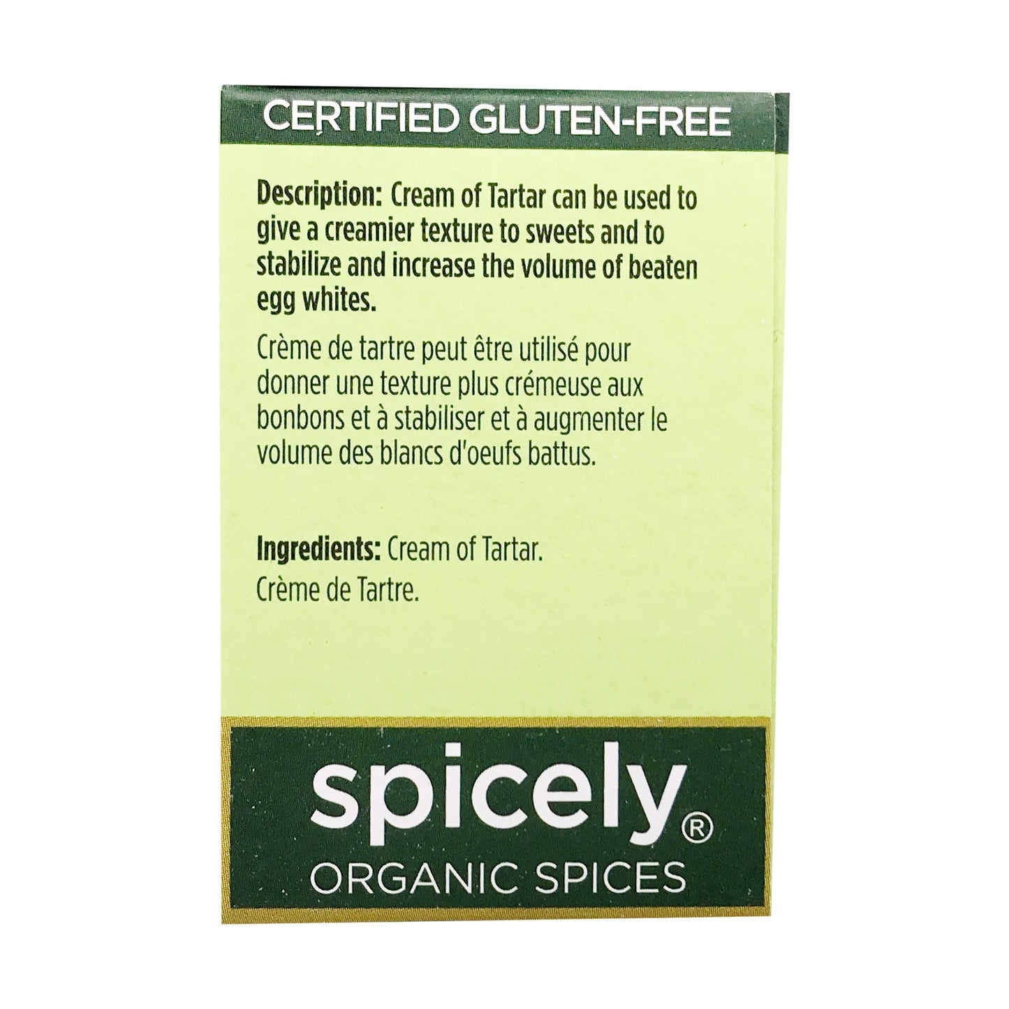 Spicely Cream Of Tartar (0.50 Oz Ecobox)