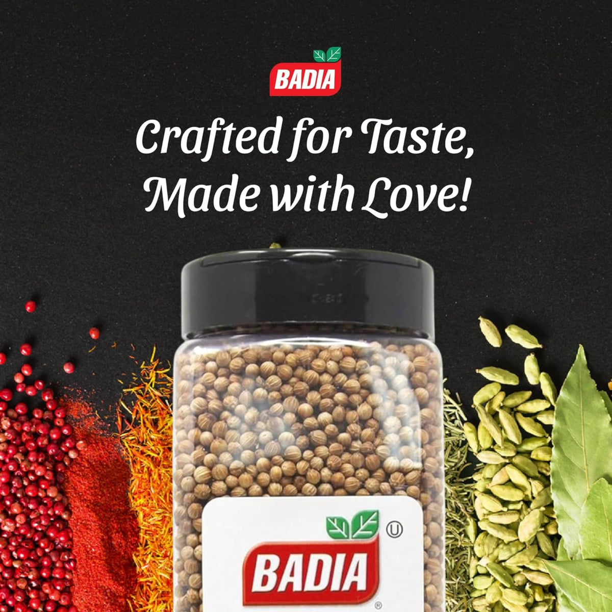 Badia Coriander Seeds Whole, Bright Citrus Flavor, 12 oz, Original Version