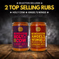 Classic S Of Enhanced Bbq Seasonings - Holy Cow, Angel’S Wings, Smoky Pig, Ultimate Rub Bbq Rubs | Pack Of 4 | 100% Natural | Great Foodie Gift