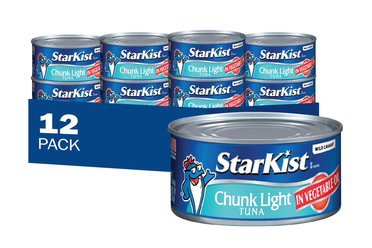 StarKist Chunk Light Tuna in Oil, 12 Oz, Pack of 12