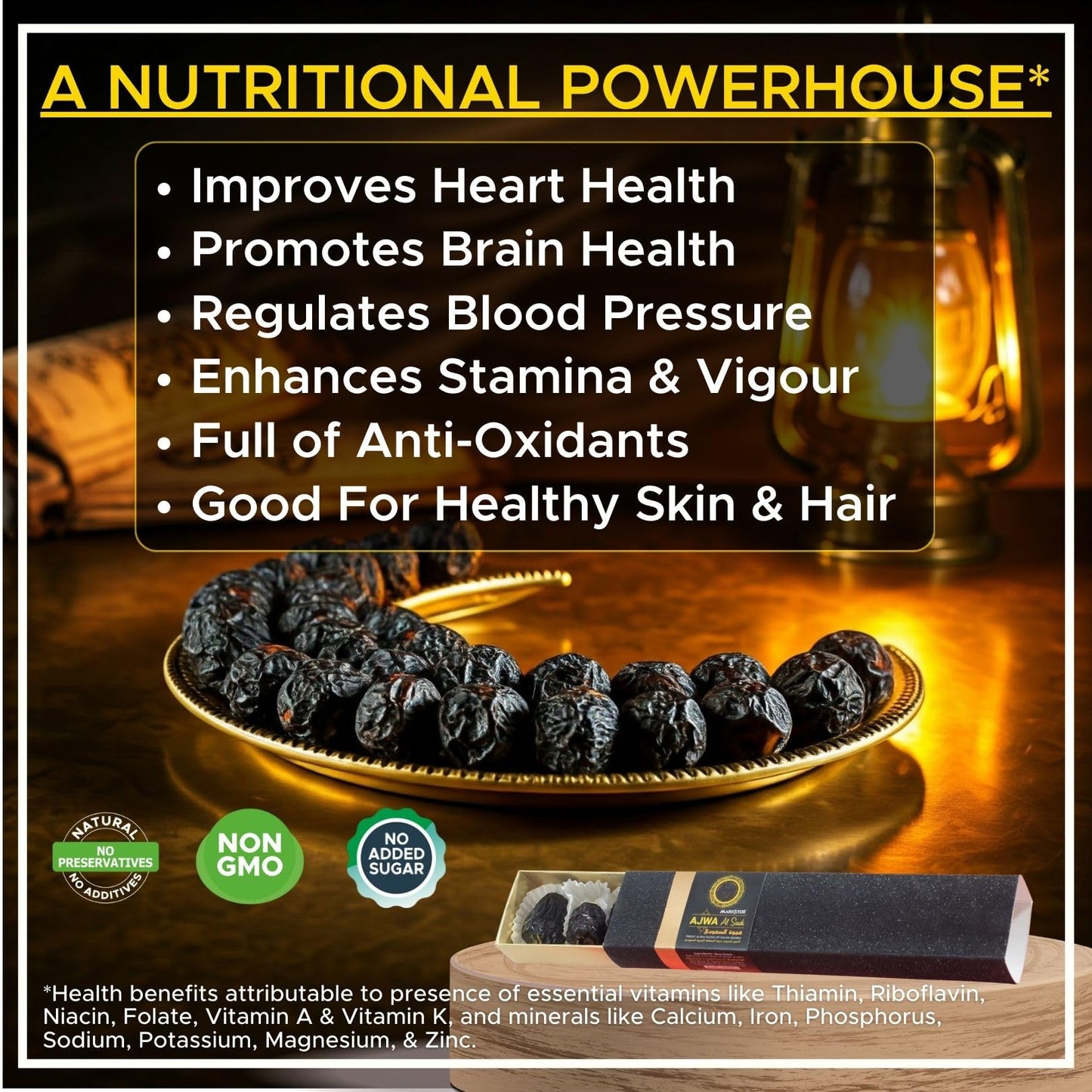 Markstor Ajwa Al-Saudi - Finest Original Ajwa Dates (Khajoor/Khajur) Of Madina, Saudi Arabia - 100 Grams Sampler Box