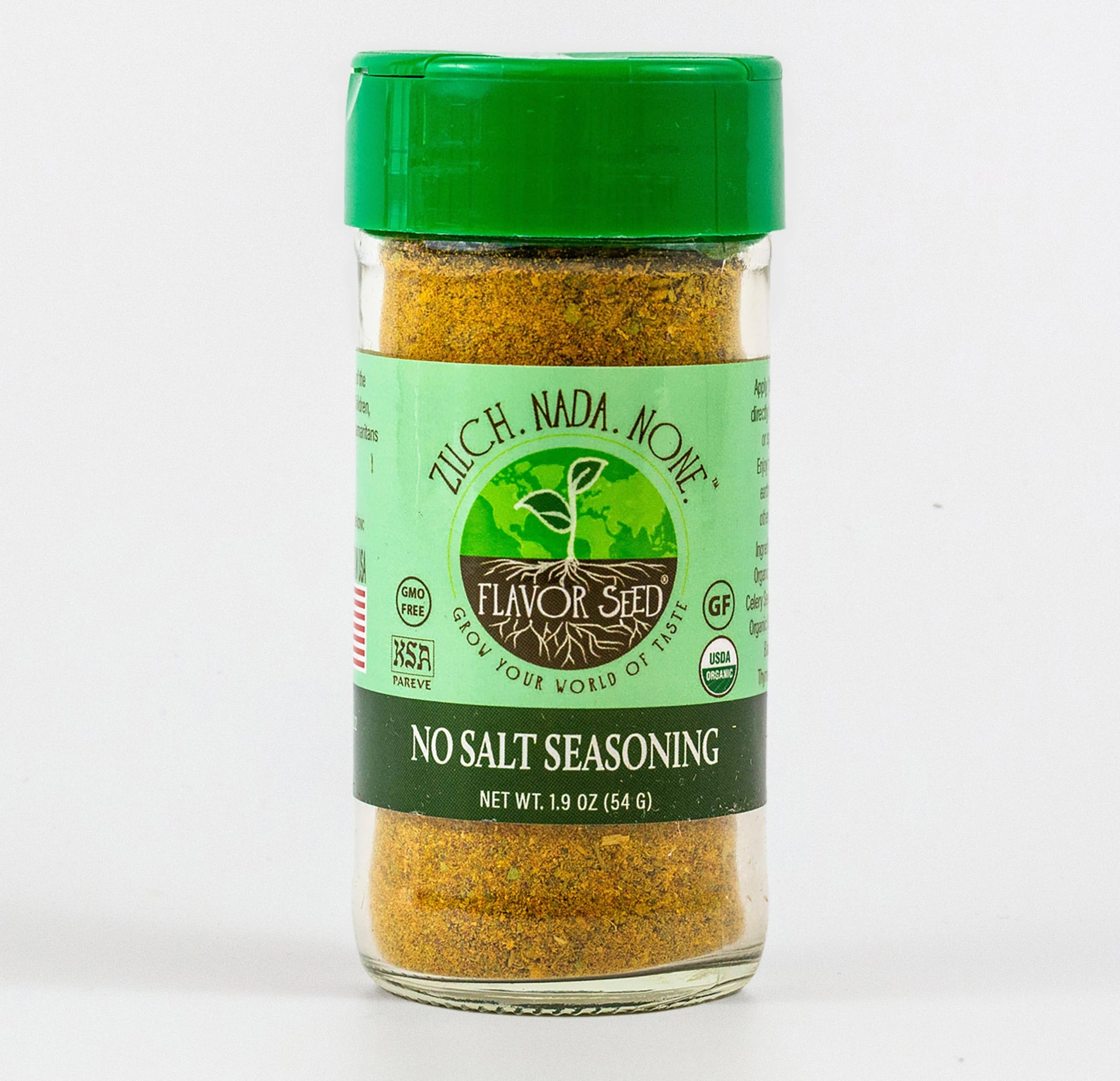 Flavor Seed Zilch. Nada. None. Organic Salt Substitute All Purpose Seasoning. Gluten Free Seasonings And Spices For Cooking. Pla
