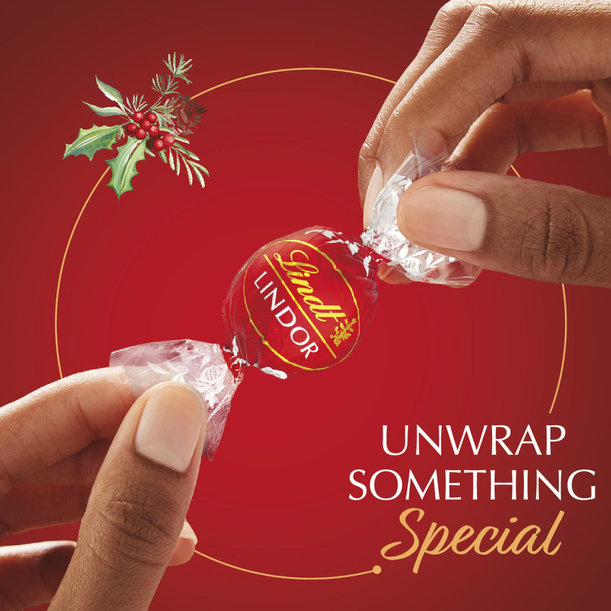 Lindt Lindor Milk Chocolate Candy Truffles Modern Gift Box, Assorted Chocolate Candy With Smooth, Melting Truffle Center, 7.6 Oz