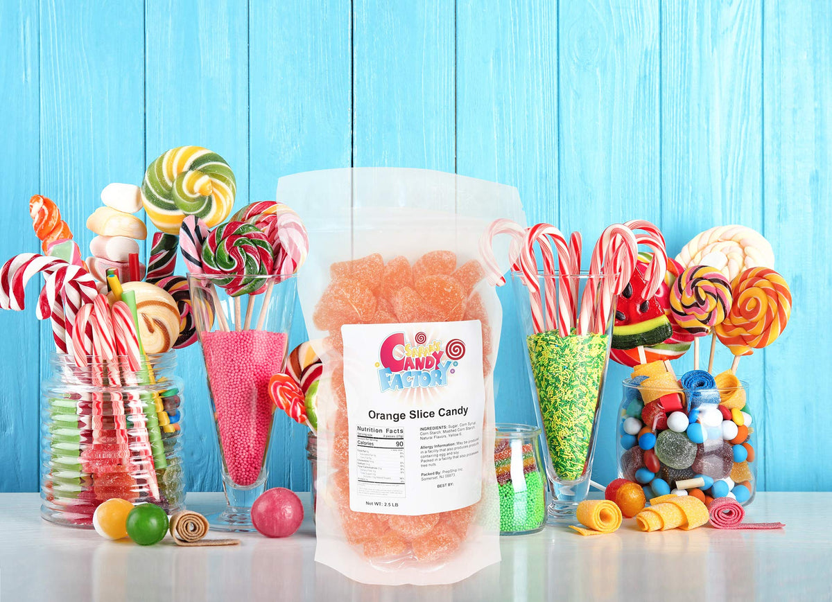 Sarah'S Candy Factory Orange Slice Candy In Resealable Bag, 2.5 Lbs
