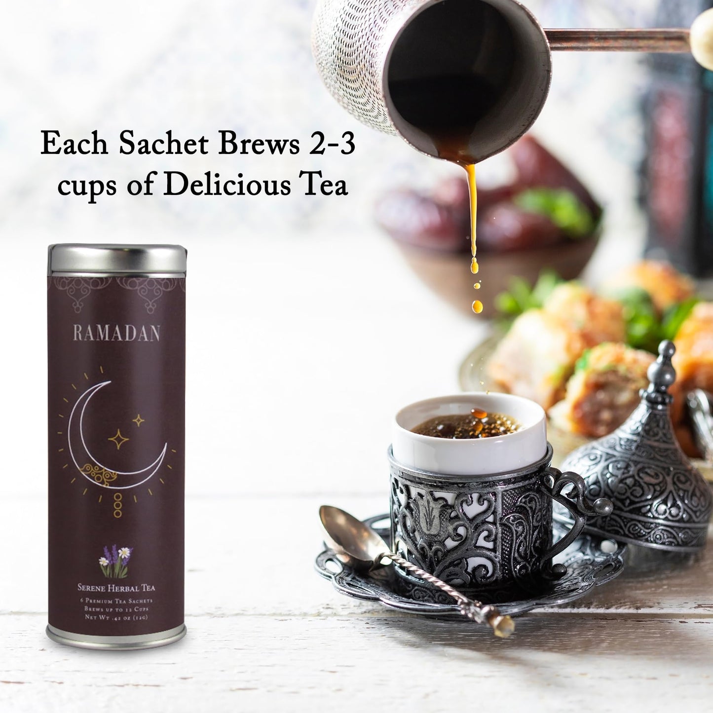 La Tea Dah Gourmet Tea Gift Basket - Fine Tea Assortment for Ramadan and Eid, Beautifully Packaged