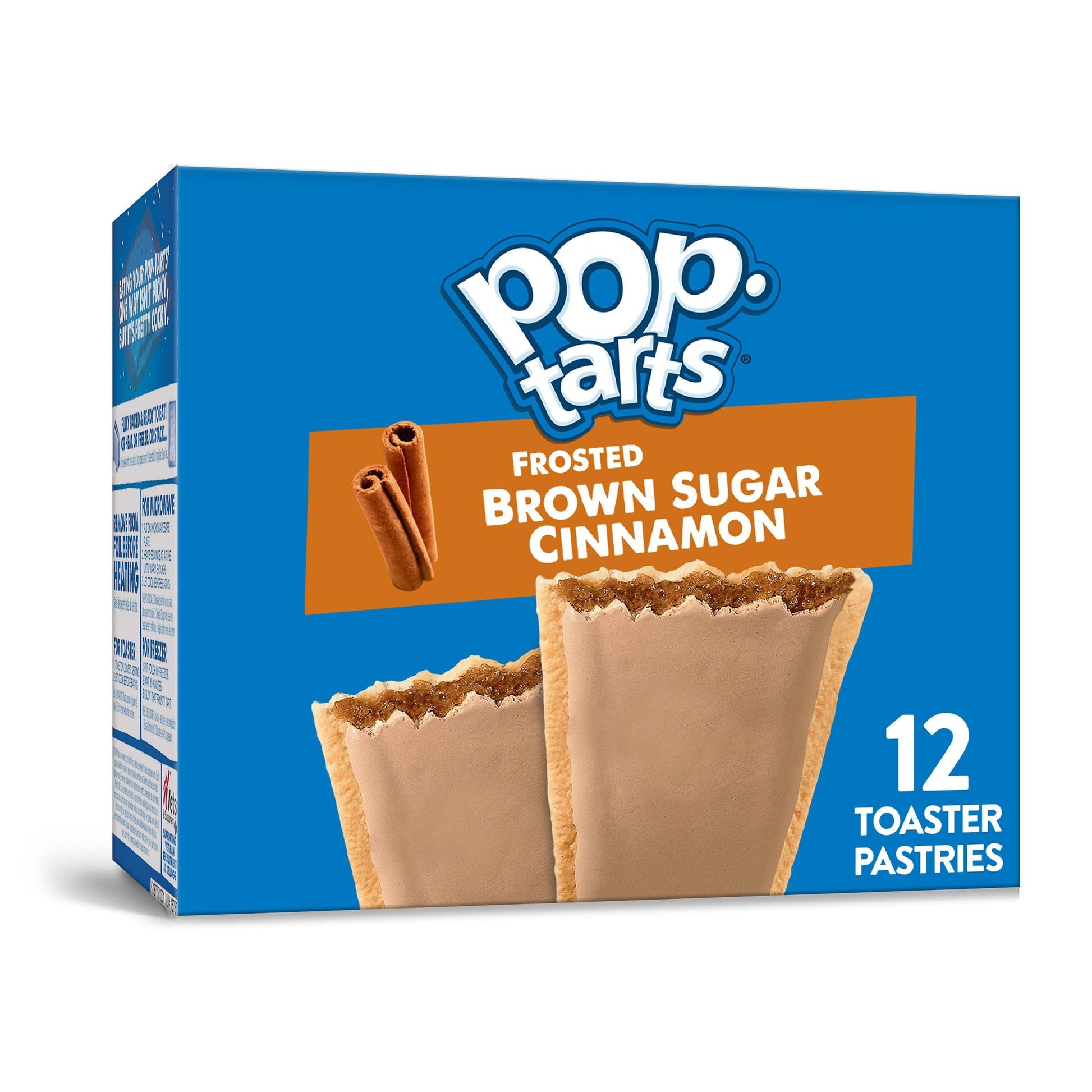 Pop-Tarts Toaster Pastries, Breakfast Foods, Kids Snacks, Frosted Brown Sugar Cinnamon, 20.3Oz Box (12 Pop-Tarts)