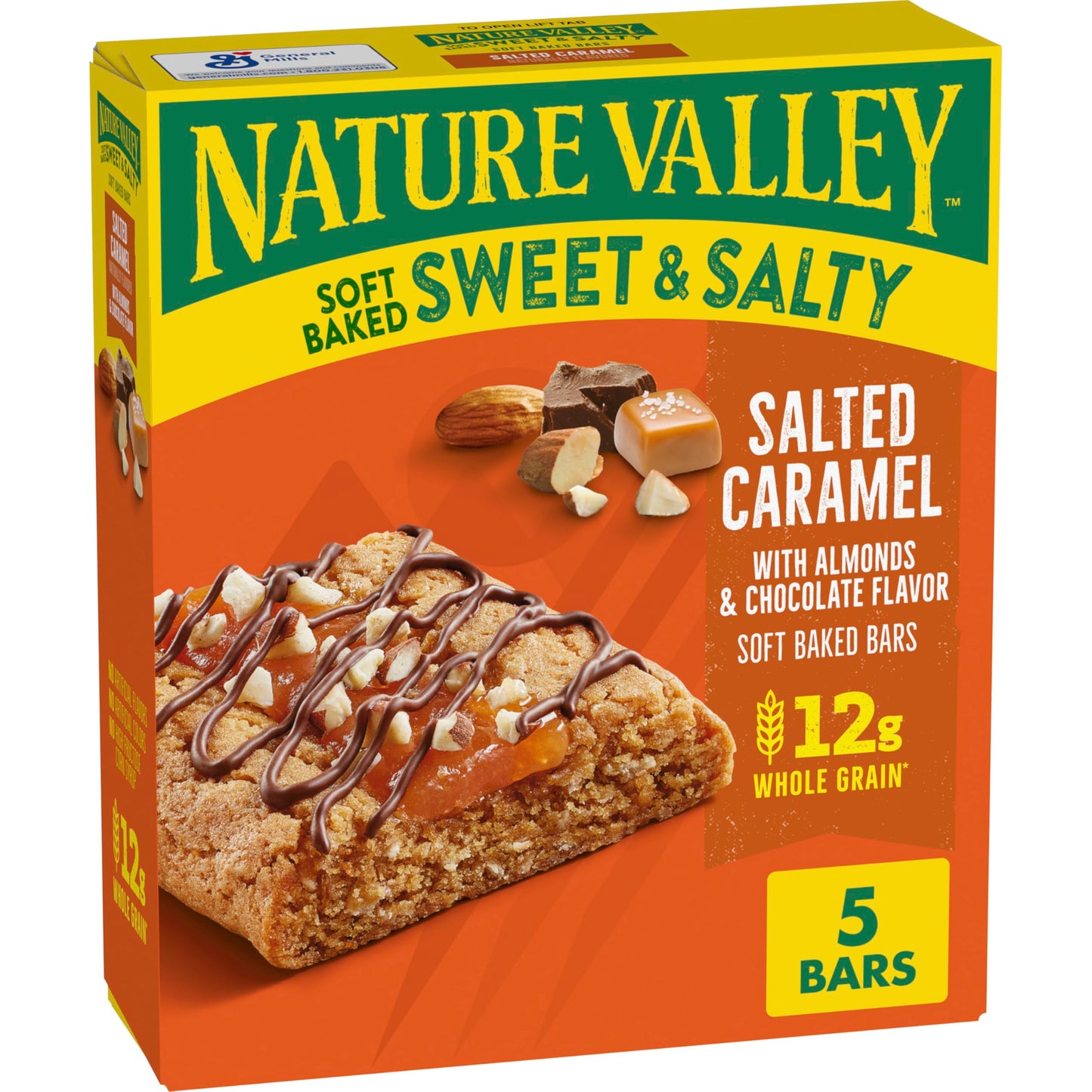 Nature Valley Soft Baked Sweet and Salty Bars  Salted Caramel  Made with Whole Grain  5 Bars  6.2 oz