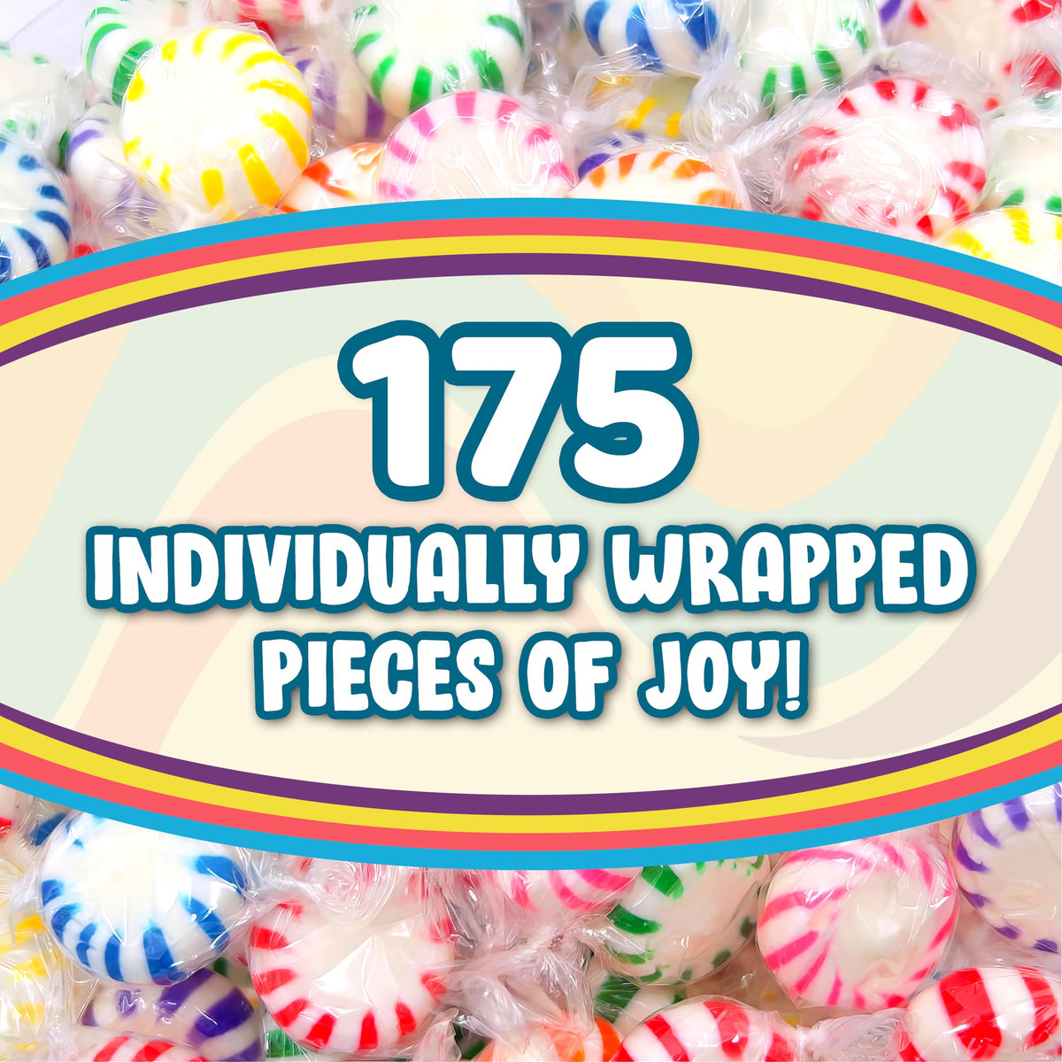 CJ Sweets Assorted Fruit Flavored Starlight Hard Candy, 2 Pounds Approx 175 Pieces of Individually Wrapped Fruit - Candy Variety