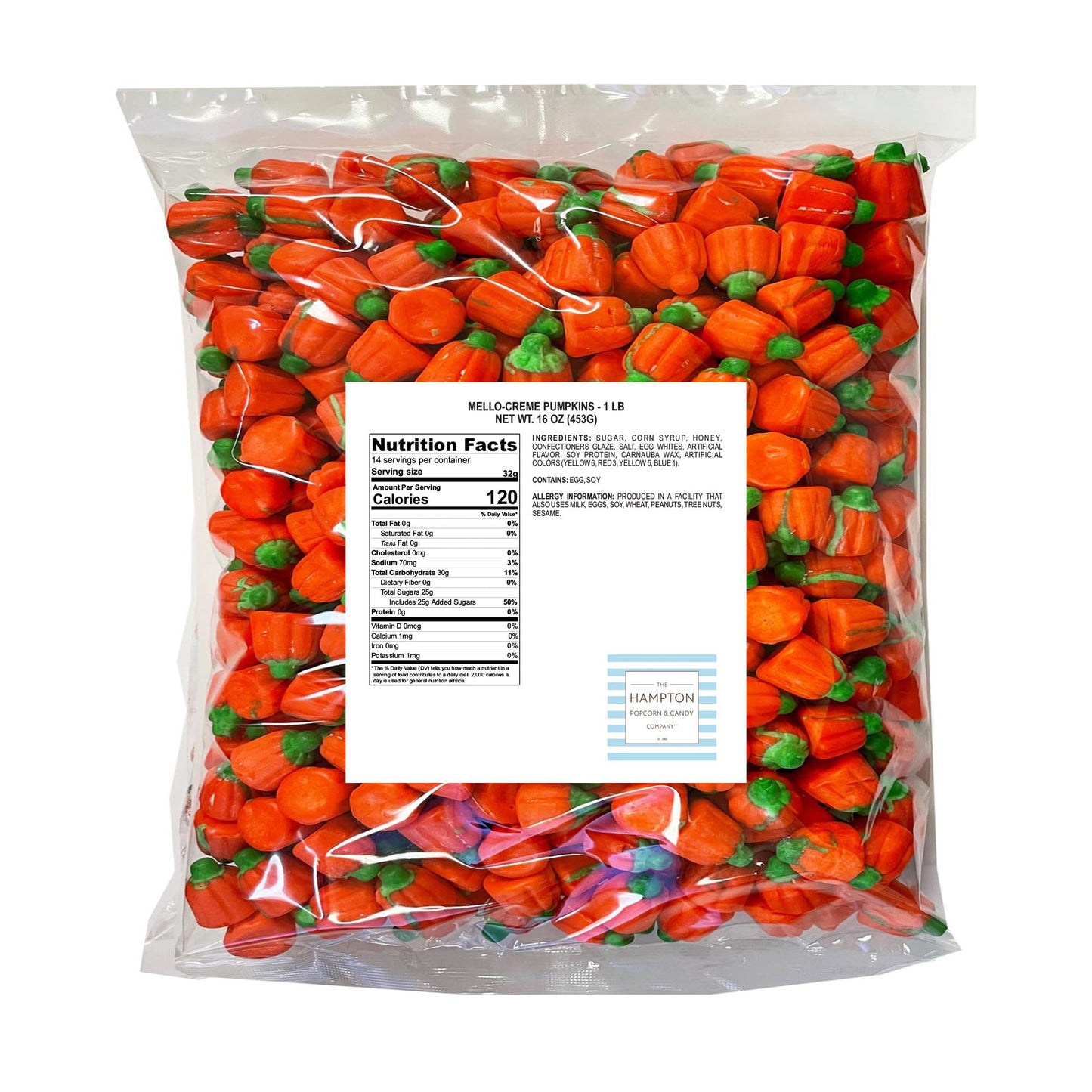 Creme Pumpkins Candy  1 Pound Bulk Bag  Halloween Pumpkin Candy  Trick-Or-Treat Party Bag Fillers