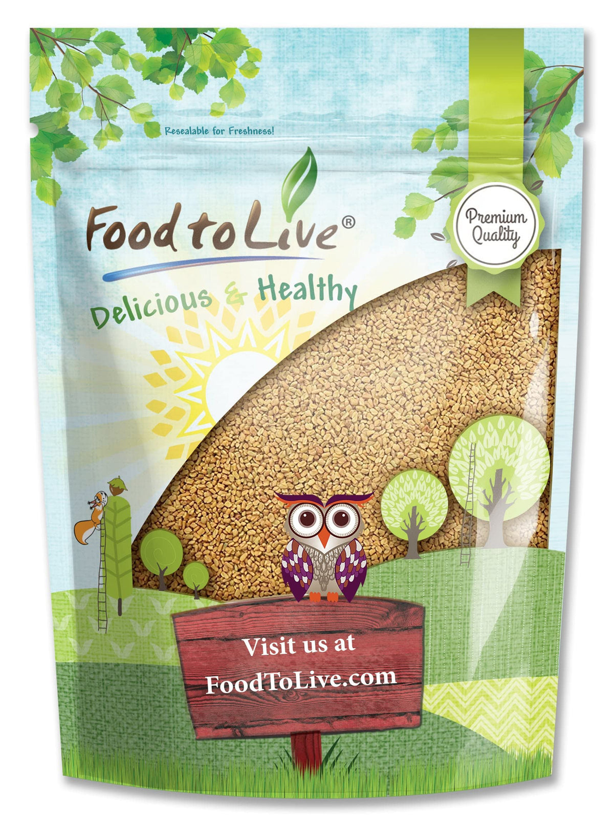 Food to Live Fenugreek Seeds, Non-GMO, Whole, 2.5 Pounds, Vegan, Kosher, Bulk Methi