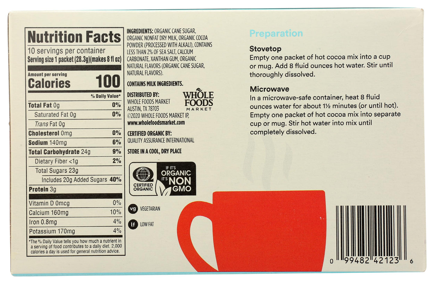 365 by Whole Foods Market, Organic Hot Cocoa Mix, 10 Ounce