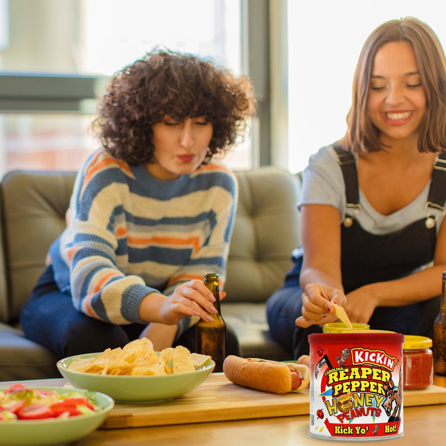 Roasted Spicy Hot Peanuts - 4.25 oz - Ultimate Spicy Gourmet Gift Peanuts - Try if you dare! (Carolina Reaper)