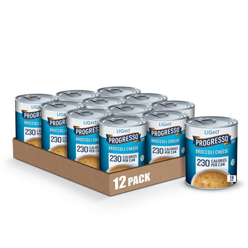 Progresso Light  Broccoli Cheese Canned Soup  Gluten Free  18 oz. (Pack of 12)