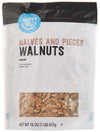 Happy Belly California Walnuts Halves and Pieces  16 ounce (Pack of 2)