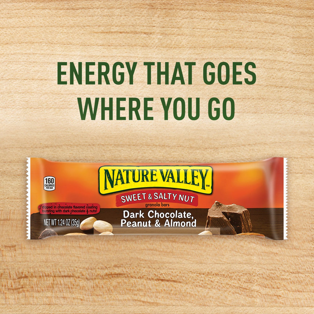 Nature Valley Granola Bars, Sweet and Salty Nut, Dark Chocolate Peanut & Almond, 6 Bars, (Pack of 6)
