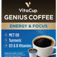 Vitacup Organic Genius Keto Coffee Pods, Increase Energy & Focus W/Mct Oil, Turmeric, B Vitamins, D3, Medium Dark Roast, Bold, Smooth, Single Serve Pod Compatible W/Keurig K-Cup Malt-Inspired,64 Ct