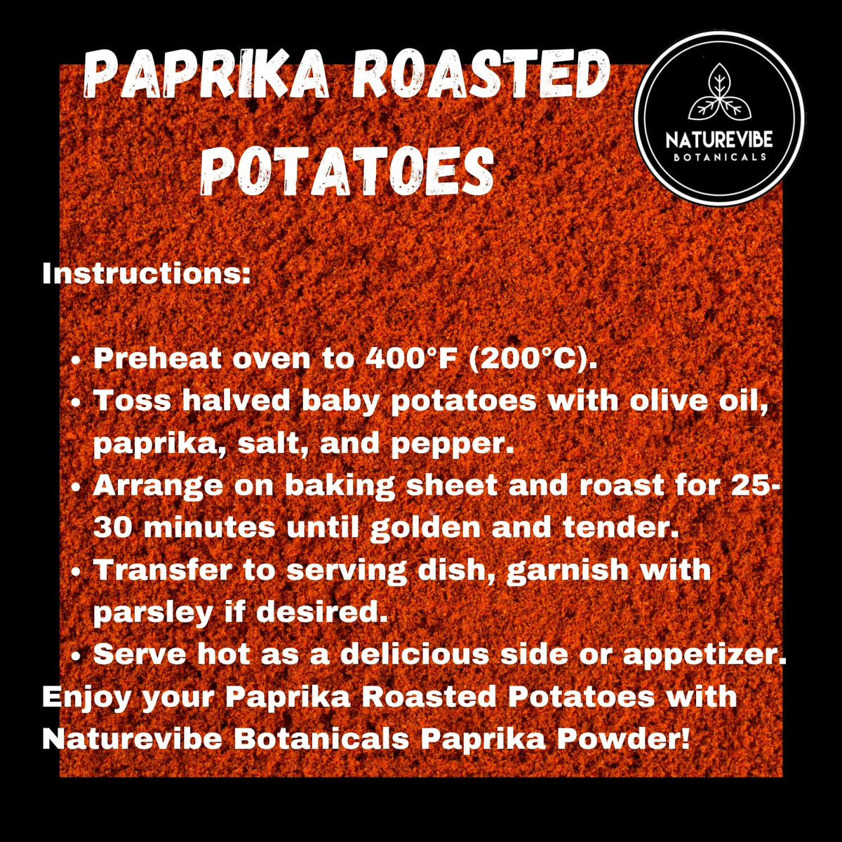 Naturevibe Botanicals Paprika Powder Ground Seasoning 2lb - Ideal for Garnishing