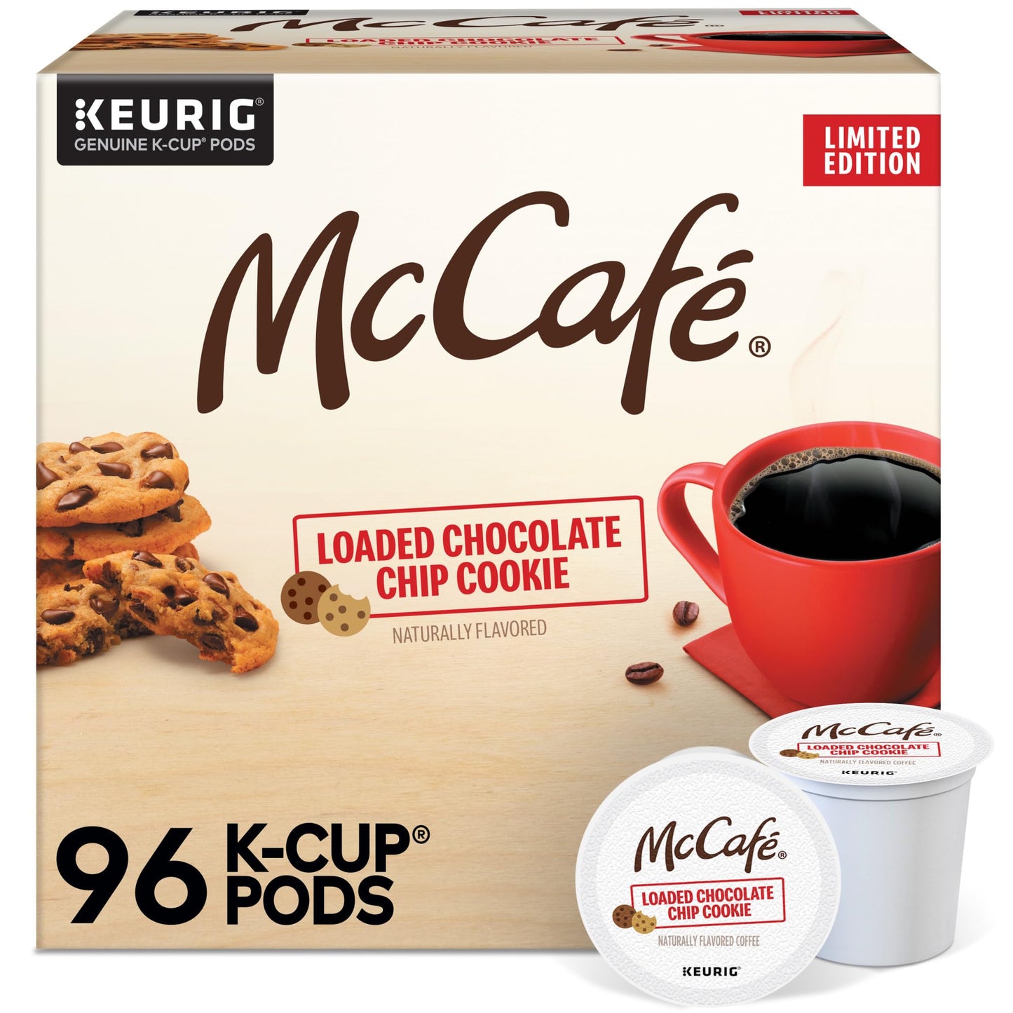 McCaf   Loaded Chocolate Chip Cookie, 96ct (4 Packs of 24)