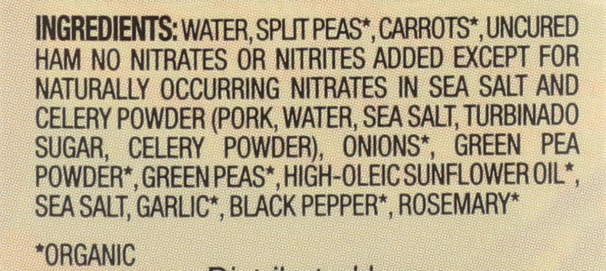 Pacific Natural Foods Organic Soup Split Pea &Amp; Uncured Ham - 17 Fl Oz2