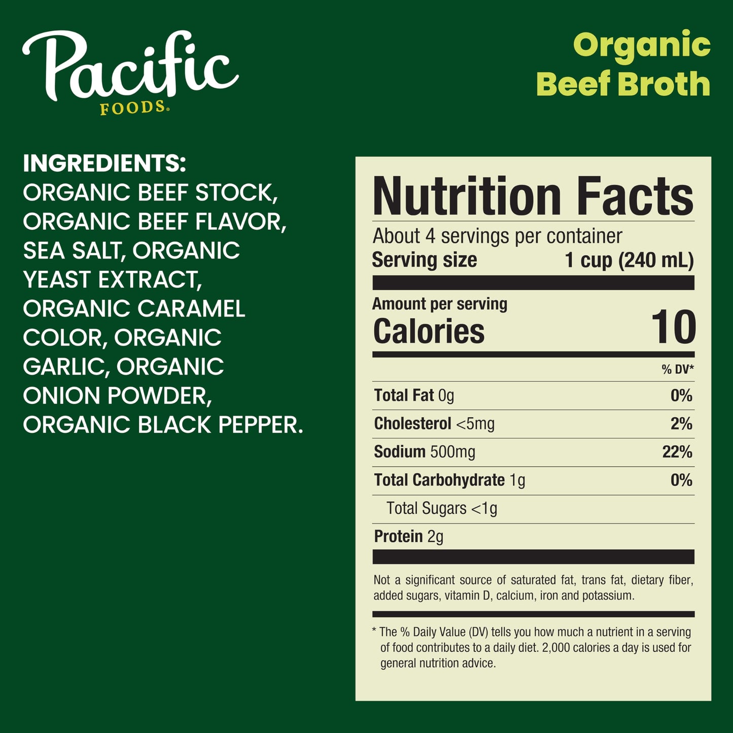 Pacific Foods Organic Beef Broth, 32Oz