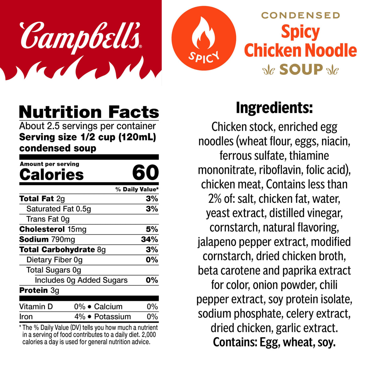 Campbell's Condensed Spicy Chicken Noodle Soup - 10.5 oz Can (Pack of 1)