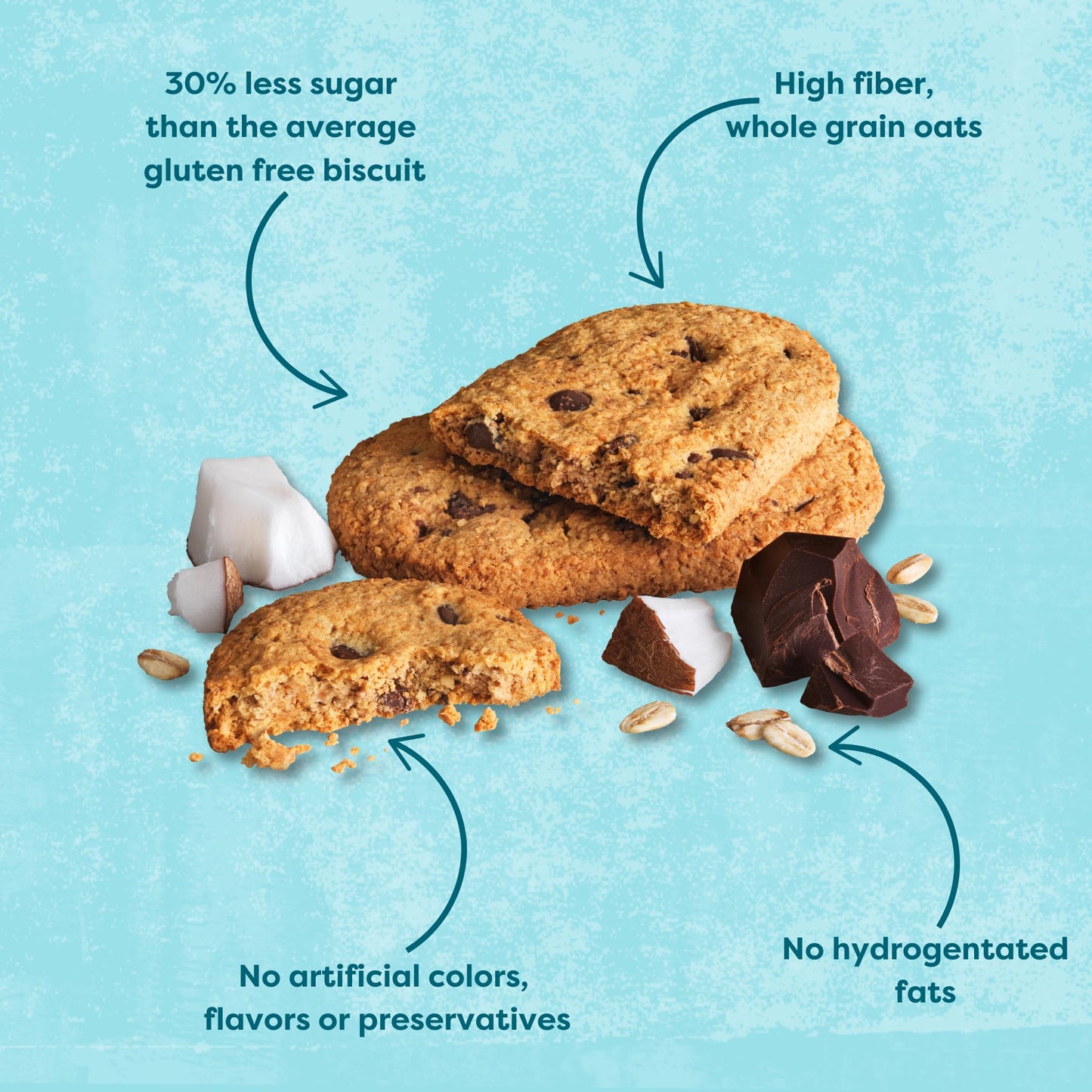 Nairn's Gluten Free Chocolate & Coconut Breakfast Biscuits, 5.64oz