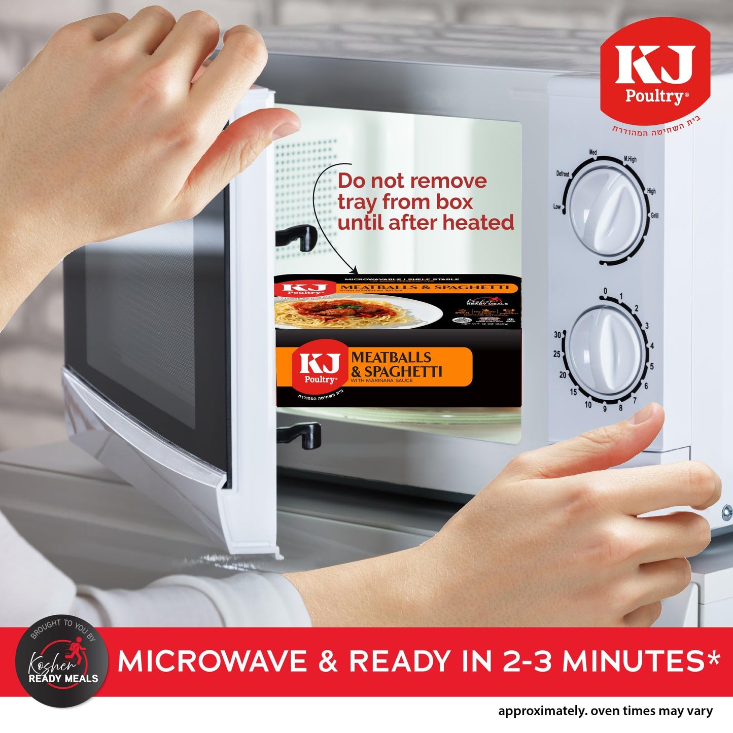 KJ Poultry Kosher Ready Meals - Fully Cooked 20 Pack Variety, Shelf Stable Microwave Dinner for Travel, Military, Camping, Emergency