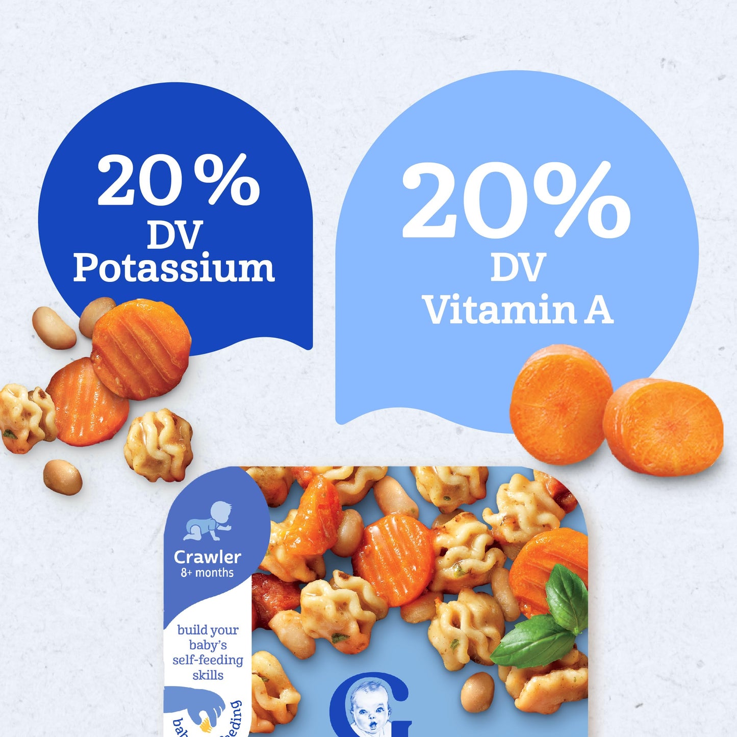 Gerber Stage 3 Baby Food, Italian Herb Pasta, Gerber Pick-Ups, Baby Led Feeding, Finger Foods For Babies, 6-Pack