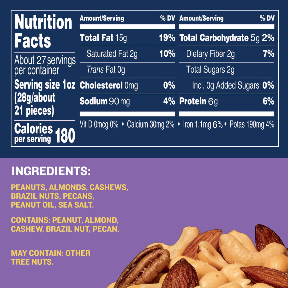 PLANTERS Mixed Nuts Jar, 27 Ounce, Pack of 1, Model 10029000018577