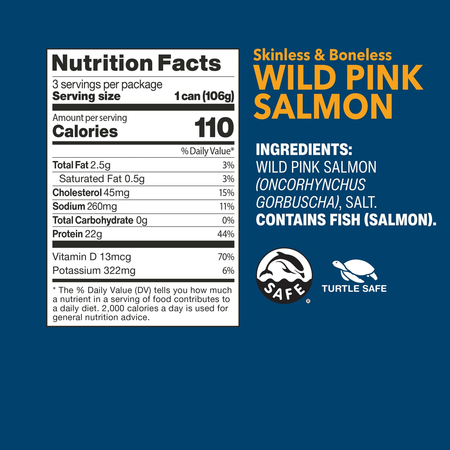 Wild Planet Wild Pink Salmon Boneless & Skinless, Tinned Fish, Canned Salmon, Sustainably Caught, Non-GMO, Kosher, Keto and Pale