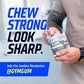 GYMGUM Jawline Gum Ultra Hard Chewing Gum | No Calories, No Sugar, No Artificial Sweeteners | Keto Friendly Mewing Gum for Jawli