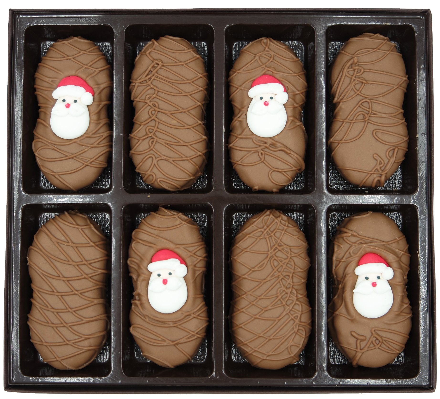 Philadelphia Candies Milk Chocolate Covered Nutter Butter Cookies  Christmas Santa Claus Net Wt 8 Oz