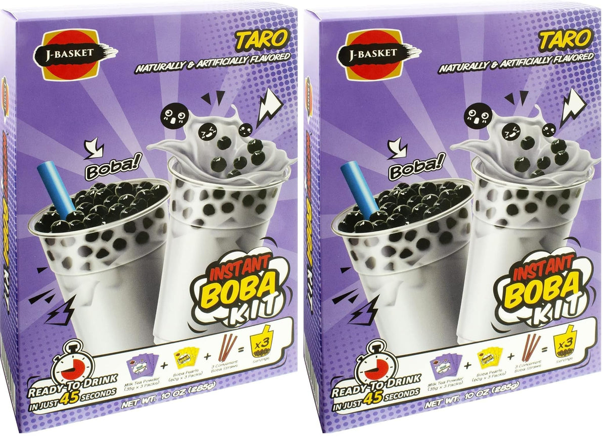 J-BASKET Taro Tea Boba Kit, 10 Ounce (Pack of 2)