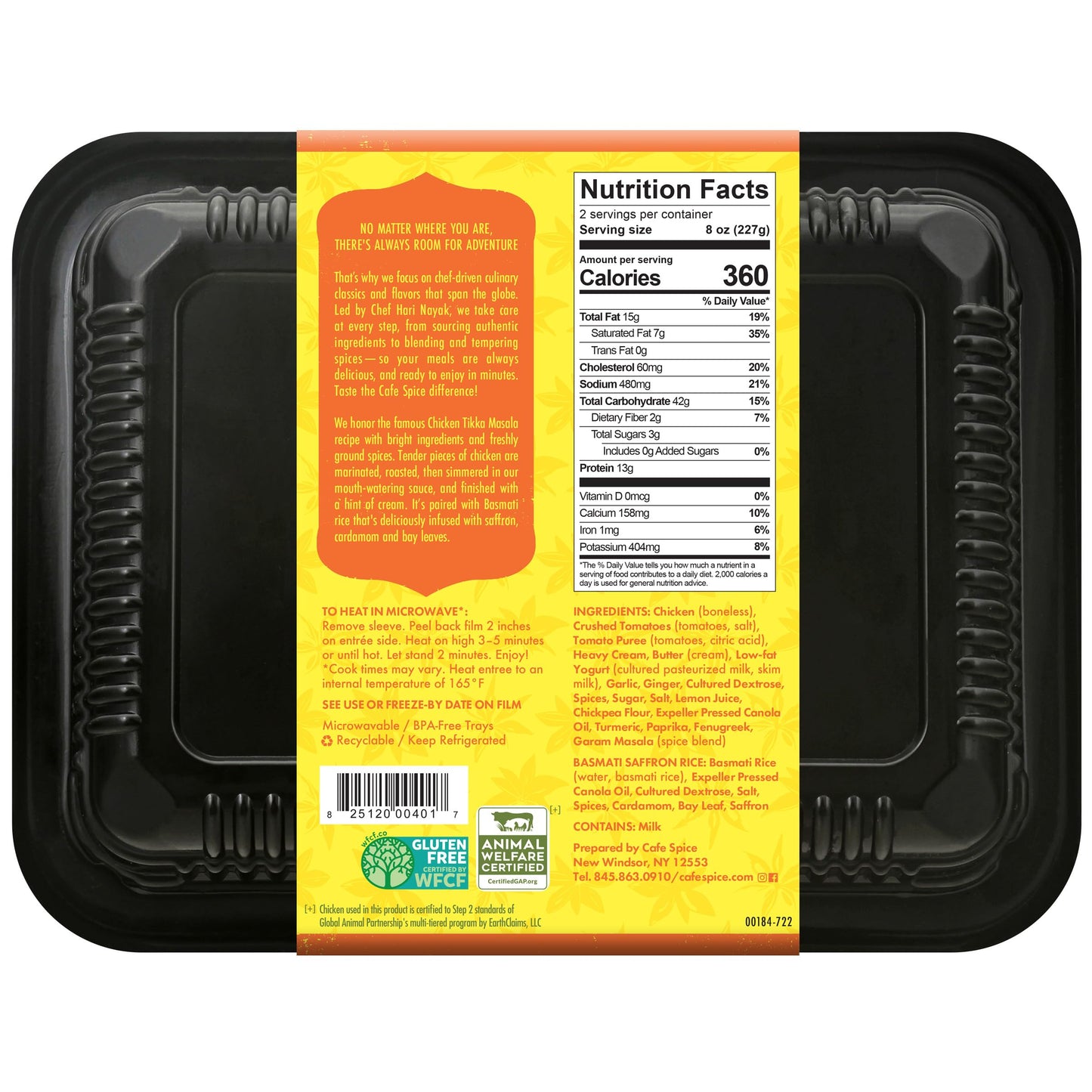 Caf   Spice Chicken Tikka Masala Saffron Rice, 16 oz