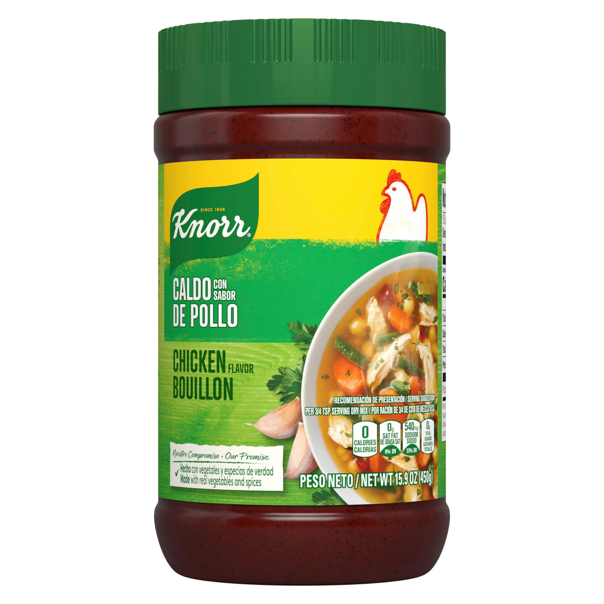 Knorr Granulated Bouillon For Sauces, Soups And Stews Chicken Flavor Naturally Flavored 15.9 oz, Pack of 12