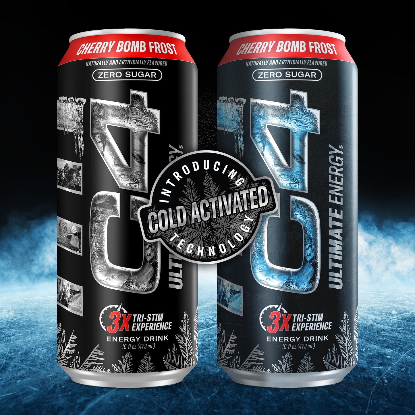 Cellucor C4 Ultimate Pre Workout Energy Drink, 300mg Caffeine, Sugar Free, Cherry   Frost, 16oz (Pack of 12)