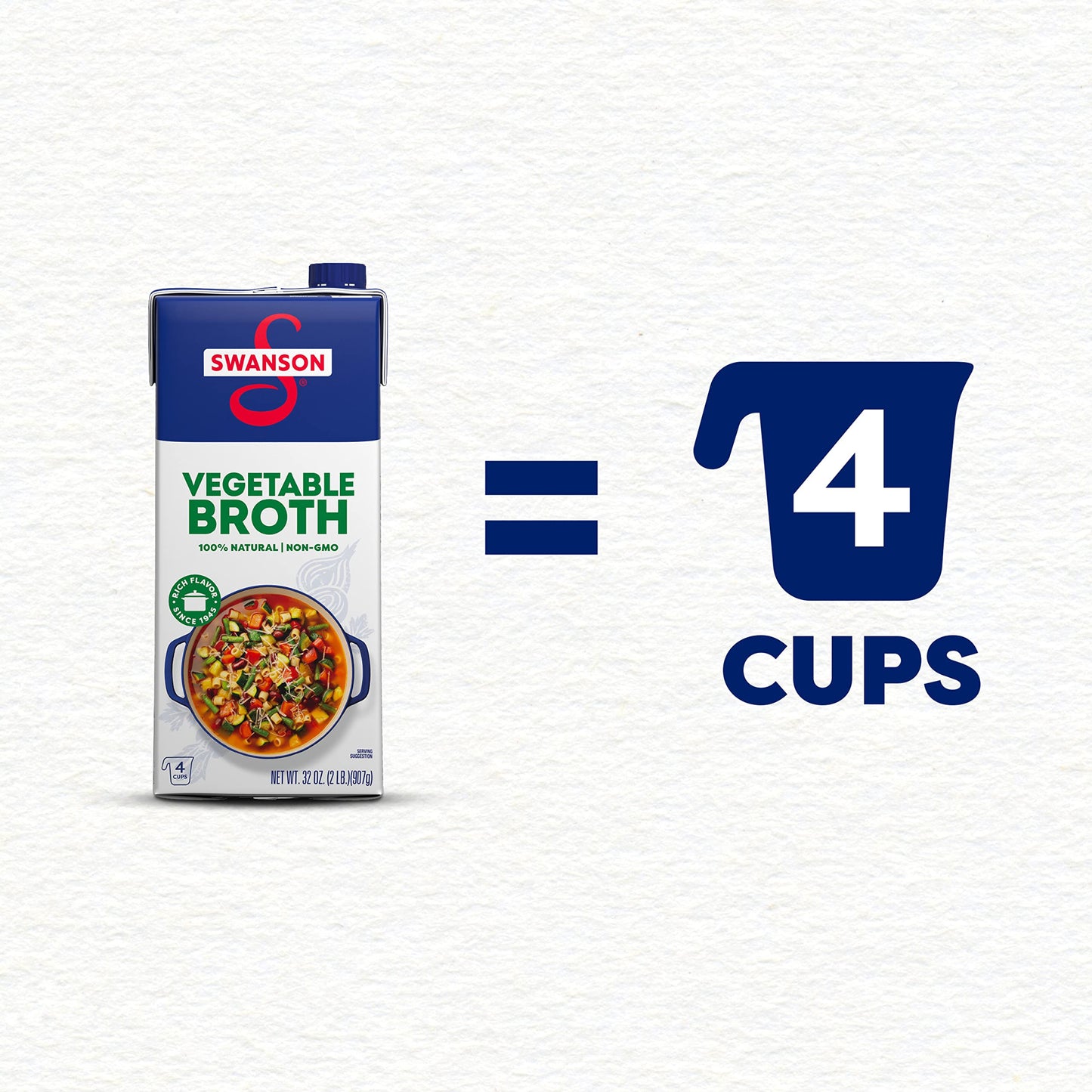 Swanson 100% Natural Vegetable Broth, 32 Oz Carton