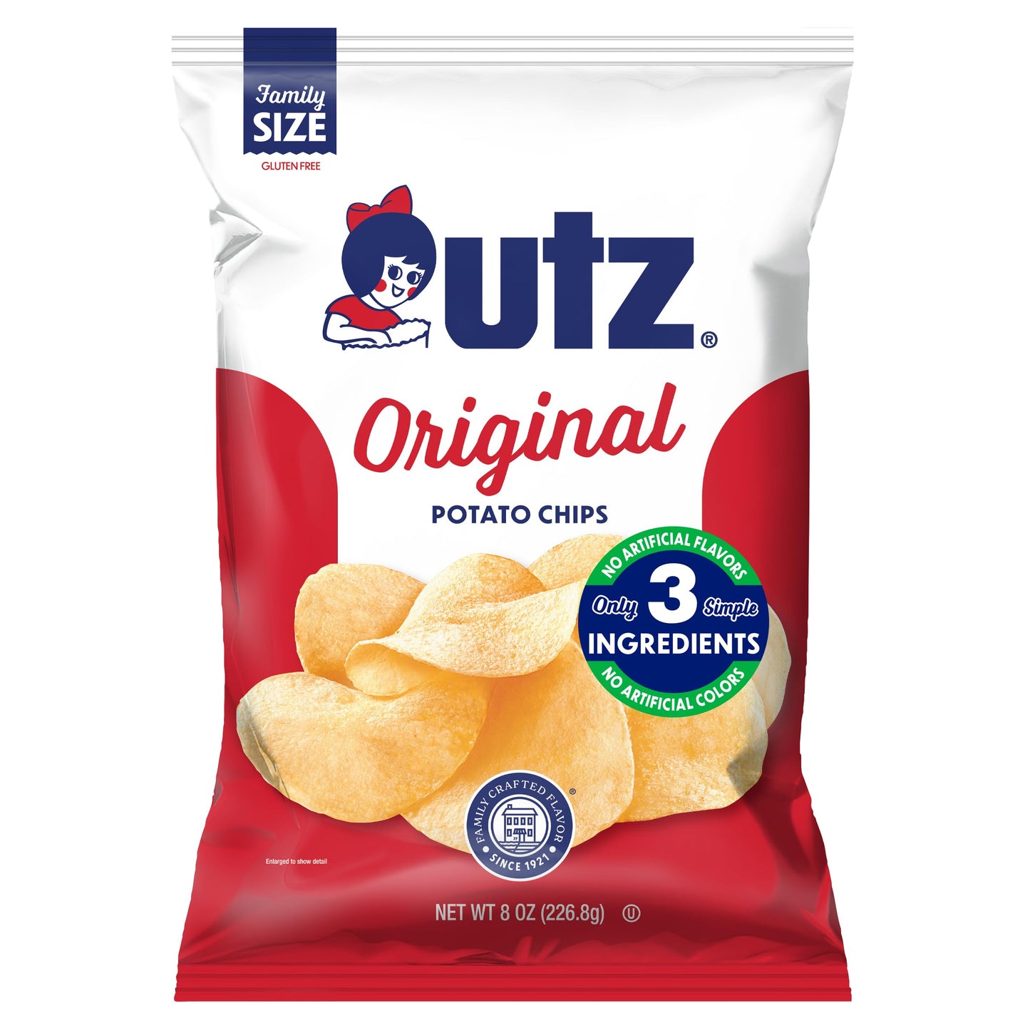 Utz Original Potato Chips, 8 oz