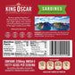 King Oscar Sardines in Extra Virgin Olive Oil, 3.75 oz Cans, Pack of 12, Model 3480060002