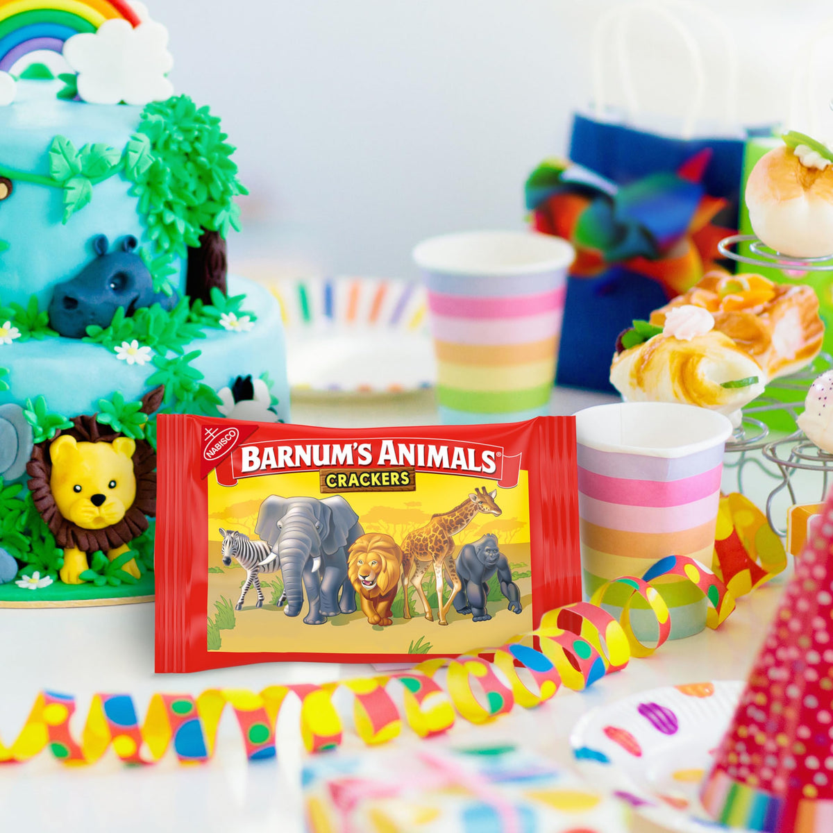 BARNUMS Original Animal Crackers, Kids Snacks, 10 Snack Packs (Pack of 2)