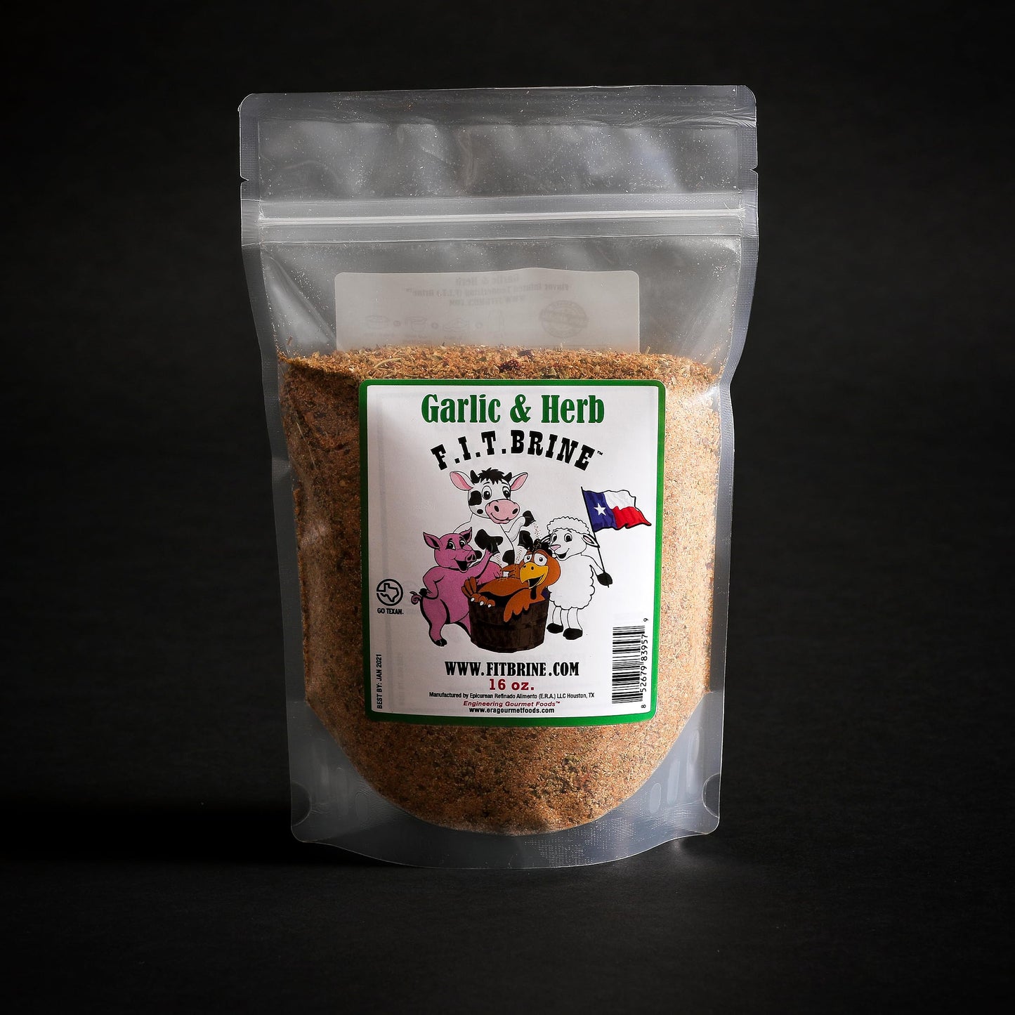 Flavor Infused Tenderizing (FIT) Brine - Garlic & Herb  16oz | enhanced Meat Tenderizer & Seasoning | Infuses Fresh  Authentic Flavor & Juicy Texture | All-Natural  Easy-to-Use for Chicken  Turkey  Lamb  Salmon & More! Quality Made in Texas.