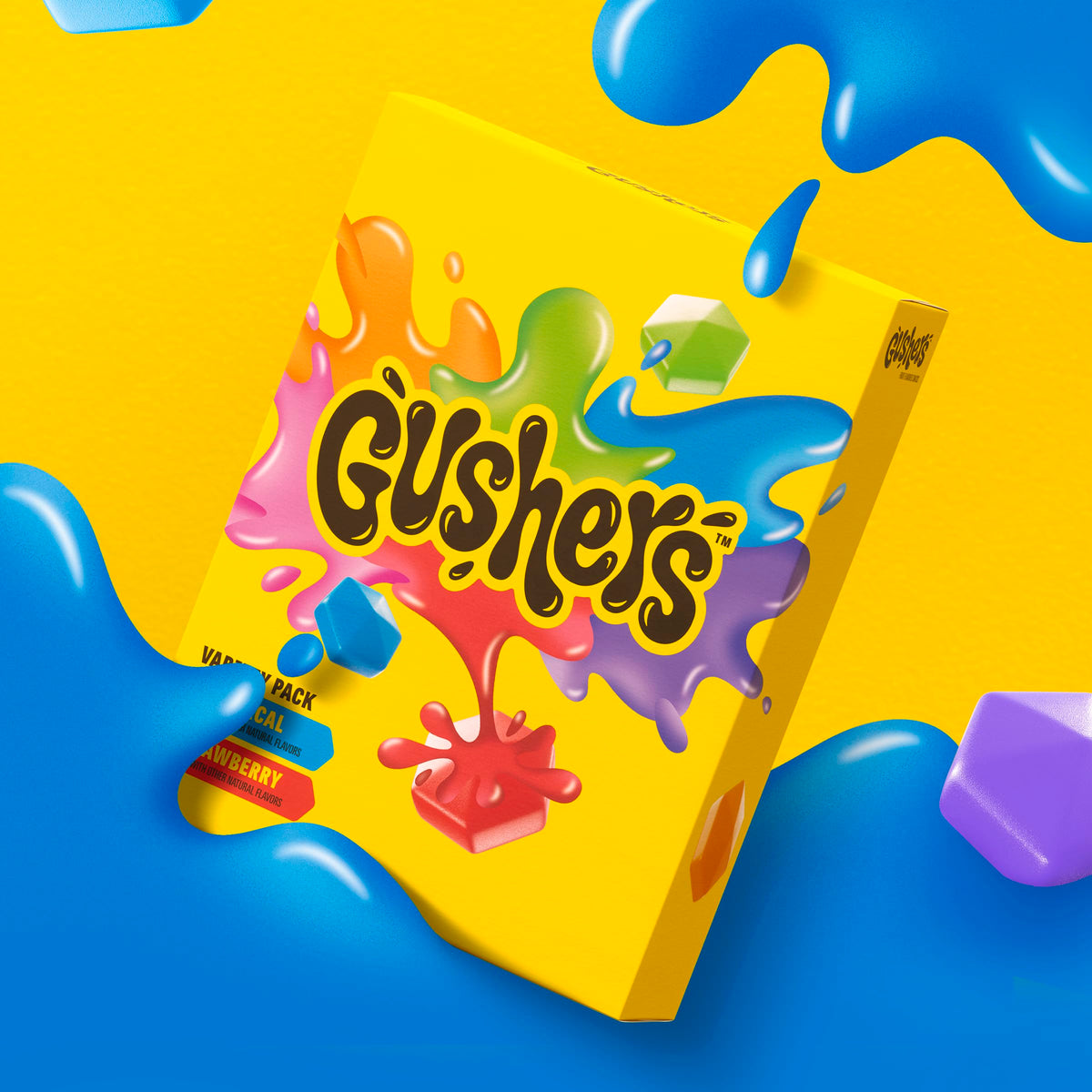 Gushers Fruit Flavored Snacks, Variety Pack, Strawberry And Tropical, Halloween Candy Alternative, 20 Ct