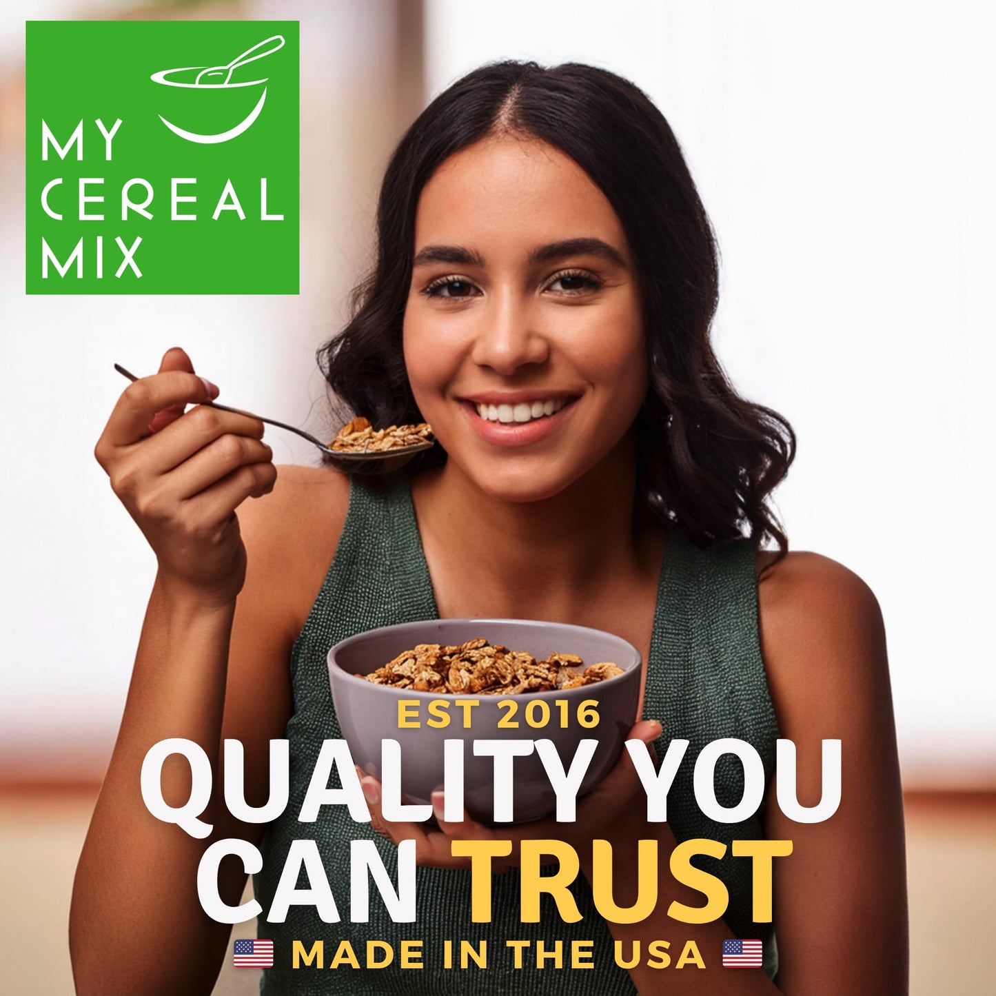 MyCerealMix Sugar Free Granola - Cinnamon Pecan - Natures Crunchy Delight | Gluten Free, Soy Free, Sodium Free, No Sugar Alcohol